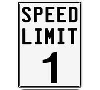 Metal Signs SPEED LIMIT 1 Signs Traffic Sign Metal Signs Road Tin Signs For Outdoor Coffee Shop Bar Club