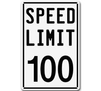 Metal Signs SPEED LIMIT 100 Signs Traffic Sign Metal Signs Road Tin Signs For Outdoor Coffee Shop Bar Club