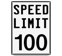 Metal Signs SPEED LIMIT 100 Signs Traffic Sign Metal Signs Road Tin Signs For Outdoor Coffee Shop Bar Club