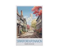 Metal Signs，Stratford-upon-avon Warwickshire，Nostalgic Man Cave Tin Metal Sign Hanging Wall Plaque Kitchen Shed Garage(30x40cm）12x16 inch-AI43