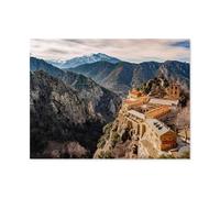 Metal Signs，Time out in the monastery: Saint-Martin-de-Canigou，Nostalgic Man Cave Tin Metal Sign Hanging Wall Plaque Kitchen Shed Garage(20x30cm）8x12 inch-AH3
