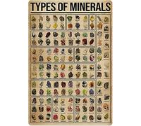 Metal Signs Types Of Minerals Petrology Knowledge Metal Tin Sign Funny Plaques For Office Club Room Bathroom M