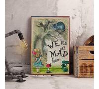 Metal Signs Vintage Aluminum We Are All Mad Here For Home Coffee Garden 6x8 Inch