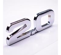 Metal Silver 3D 2.0 2.0T Car Rear Trunk Emblem Badge Sticker Compatible With BMW Ford