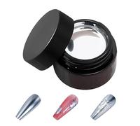 Metal Silver Gel Nail Polish - Fingernails Mirrors Effect Gel, Shiny Metalic Nail Polish | Long Lasting 10g UV LED, Professional Nail Arts Polish, Quick Dry DIYs Manicure At Home And Salon
