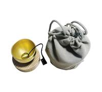 Metal Singing Bowl with Wooden Base Meditations Sound Relaxation Tool for Mindfulness Practice Easy to Use Meditations Sound Relaxation Tool