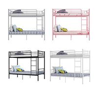 Metal Single Bunk Beds Siblings Twins Bedroom Furniture with Mattress Option (Silver Bed Only)