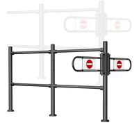 Metal Single-Swing Security Counter Gate Automatic Closure for Library & Warehouse Black 200x100CM Spring-Operated Durable Entrance Barrier Ideal for Supermarkets.