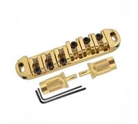 Metal Six String Guitar Bridge Professional Roller Tailboard 24BD Silver Black Gold Generic Acoustic Guitar Bridge(Golden)