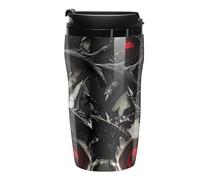 Metal Skull Death Thorns Coffee Cup Travel Mug with Leakproof Lid Double Wall Tumbler Water Bottle 250ml