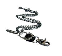 Metal Skull Jeans Chain for Boys, Punk Hip Hop Waist Belt Accessory | Silver Tone Gothic Style, Adjustable Length, Holds Keys and Small Items, Trendy Fashion Statement Piece