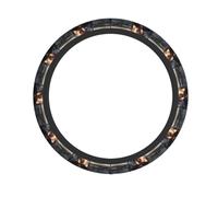 Metal Skull Printed Steering Wheel Cover Elastic Stretch Car Wheel Wrap Breathable Non-Slip Steering Wheel Protector for Car Truck SUV