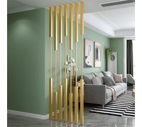 Metal Slat Room Divider Screen, Freestanding Privacy Panel for Bedroom Living Room Separation