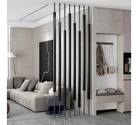 Metal Slat Room Dividers, Floor to Ceiling Privacy Post, No Drill Installation for Office Decor, Ideal for Space Separation