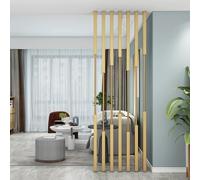 Metal Slat Wall Partitions for Space Separation in Commercial Spaces, Perfect for Teahouses, Coffee Shops, and Hotels