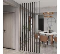 Metal Slats Room Divider for Privacy and Decor in Dining Rooms and Balconies