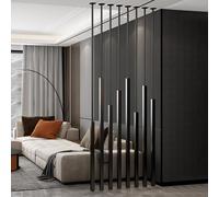 Metal Slats Wall Partition Room Divider Floor to Ceiling - Modern Screen Separation Pole for Living Room, Office, Restaurant & Entrance - Creative Decor Column 100-300cm(5pcs-A,260cm/102in/8.5ft)