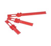Metal Slide Stop Marking Ruler, Metal Slide Ruler 3Pcs Inch Stop Marking T Type CNC Scribing Measuring Aluminum Woodworking Ruler 16 20, Rules
