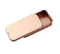 Metal Slide Top Tin, Mini Metal Tin Box Containers, Rectangular Empty Hinged Tins Box Containers for Candies Jewelry Crafts(60x34x11mm,Rose gold)