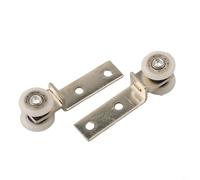 Metal Sliding Door Pulley Block with and Dual for Plastic and Smooth and Quiet Sliding Door Rollers Wooden Bearing Closet Cabinet for Window for Wheels for Sliding (B 2PCS)