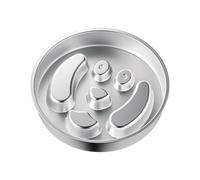 Metal Slow Feeder Bowl, Stainless Steels for Small, Puppy, D | Anti-Slip Base for Small Breeds and Cats, Food for Fast-Eating Pets to Slow Down Eating