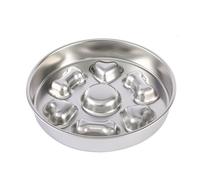 Metal Slow Feeder Dog Bowl - Raised Groove Design Stainless Steel Maze Bowl | Reduces Bloat Prevents Obesity Digestion Aid for with Non-slip Base Fast Eating Dogs, Wet and Dry Food Trainer