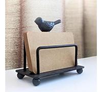 Metal Small Bird Business Cards Letters Holder Rack Free Standing Antique Decor