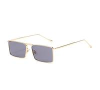 Metal Small Frame Men and Women Sunglasses Square Trend UV400 Sunglasses (Color : E, Size : 1)(B)