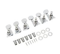 Metal Small Square Locking Tuners 3L 3R Guitar Tuning Pegs for Better Stability (Silver)