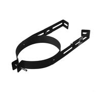 Metal Smoke Pipe Wall Mount Support Bracket Heavy Duty Adjustable Distance Hanging Fixing Clip for 150mm Diameter Chimney Flue Black