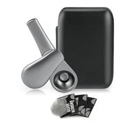 Metal Smoking Pipe, Zinc Alloy Tobacco Pipe Portable Pipe Set Special Design with Magnet, with 3 Pack of Gold Metal Screen and Gift Box (Silver)