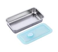 Metal Snack Containers with Lids Reusable Double Compartment Metal Lunch | Food Storage for Offices Long Drive Beach Sports Outdoor Climbing Vacation