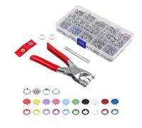 Metal Snap Fasteners Kit - 200 Sets With 10 Colors for DIY Crafts, Sewing, Clothing (9.5mm Diameter)