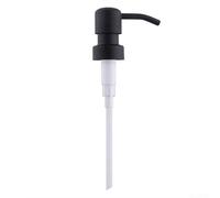 Metal Soap Pump Dispenser Replacement Head for Jars, 28/400 Thread Liquid Lotion Pump with 4" Tube, DIY Bottle Top in Silver for Bathroom Kitchen(Black)