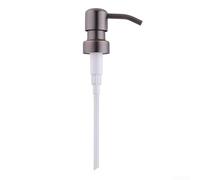 Metal Soap Pump Dispenser Replacement Head for Jars, 28/400 Thread Liquid Lotion Pump with 4" Tube, DIY Bottle Top in Silver for Bathroom Kitchen(Matte Black)