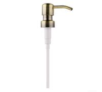 Metal Soap Pump Dispenser Replacement Head for Jars, 28/400 Thread Liquid Lotion Pump with 4" Tube, DIY Bottle Top in Silver for Bathroom Kitchen(Green Patina)