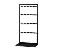 Metal Socks Display Stand, 4-Tiers Storage Rack for Underwear, Bra, Shorts, Jewelry, Necklaces | Floor Standing Organizer for Mall Retail Stores(Black)
