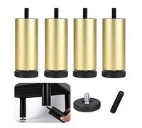 Metal Sofa Legs, Aluminum Alloy Replacement Furniture Legs, 4-Pack Cylindrical Support Legs for Armchair and Cabinet, Includes M8 Bolts, 20cm Height