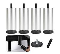 Metal Sofa Legs, Aluminum Alloy Replacement Furniture Legs, 4-Pack Cylindrical Support Legs for Armchair and Cabinet, Includes M8 Bolts, 20cm Height