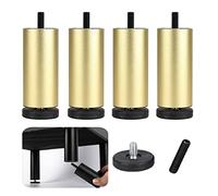 Metal Sofa Legs, Aluminum Alloy Replacement Furniture Legs, 4-Pack Cylindrical Support Legs for Armchair and Cabinet, Includes M8 Bolts, 20cm Height