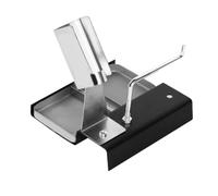 Metal Soldering Iron Holder Stand with Spring Bracket Support, Heat-Resistant Tips Base for Secure Iron Placement, 110 x 102 mm, Black + Silver