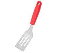 Metal Spatula for Cooking Kitchen Utensil Stainless Steel Turner Ideal for Flipping Steaks Eggs Pancakes and More Durable Heat- Design (Red, One Size)