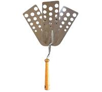 Metal Spatula | Patty Spatula | Stainless Steel Triple Bla-des Spatulas with Wood Handle | Hot Meat Patty Wide Spatulas Expandable | Fun Cooking Gadget for BBQ, Burgers, Pancakes