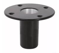 Metal Speaker Mount Stand with 35mm Internal Top Hat for DJ Equipment, Black Iron Bracket Replacement with Screw Holes, Flat Base Support(Y280)