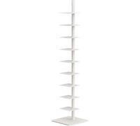Metal Spine Bookshelf - Tall Narrow Bookcase for Small Spaces | Vertical Tower Bookshelf for Small Spaces, Multipurpose Corner Storage Solution for Home Organization and Display