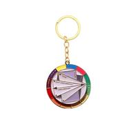 Metal Spinning Color Compass Turntable Wheel Keyring, Rotable Color Palette Keychain Aesthetic Arts Gifts(style 3)