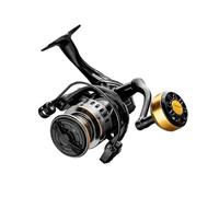 Metal Spinning Reel, 10 kg, Braking Force 5+1BB Ball Bearings, Aluminium Spool CNC Handle, Left/Right for Freshwater & Saltwater Fishing, Black