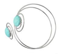 Metal spiral pattern bracelet with a compact and attractive design, crafted from advanced metal for enhanced longevity and fashionable appeal (-14 Silver)