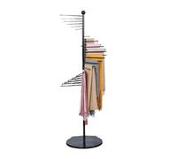 Metal Spiral Scarf Hanger - Freestanding Display Rack for Scarves 170cm Tall Elegant Black Scarf Holder Perfect for nizing & Showcasing Accessories