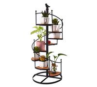 Metal Spiral Staircase Design Floating Shelves Flower Pot Shelves - 8 Tier Home Desktop Ornaments Storage Shelf Decorative Stand - 120cm/100cm - Home Garden Decor